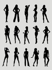 Girls fashion silhouette