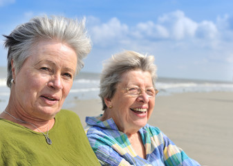 Two Senior Women at the Beach IX