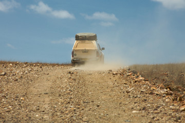 Off road in the desert in Namibia - Kaokoland