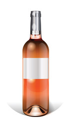 bouteille de bordeaux rosé avec étiquette