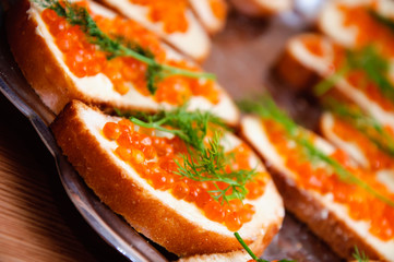 caviar on a bread