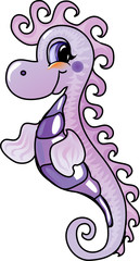 Cartoon seahorse