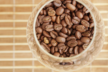 Fototapeta premium coffee in glass tableware