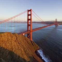 Dramatic view of The Golden Gate and San Francisco Bay