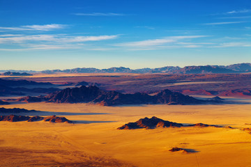 Fototapeta na wymiar Pustynia Namib, widok z lotu ptaka
