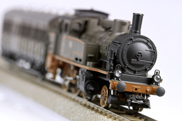 Fototapeta premium Old locomotive closeup