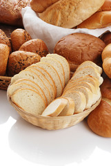 Heap of different bread