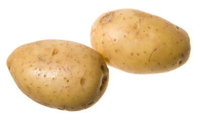 potatoes isolated on white background