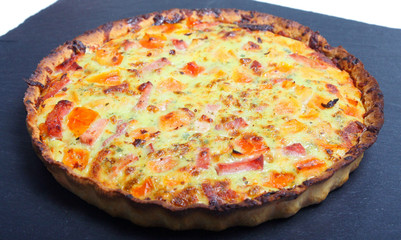 Tarte jambon fromage tomate