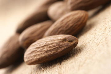 Almonds close-up