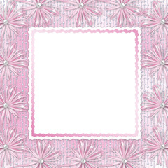 Card for invitation or congratulation with bow and ribbons