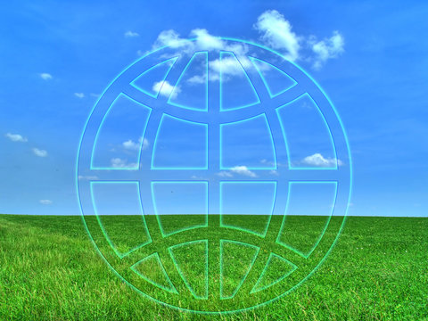 field background with heart symbol