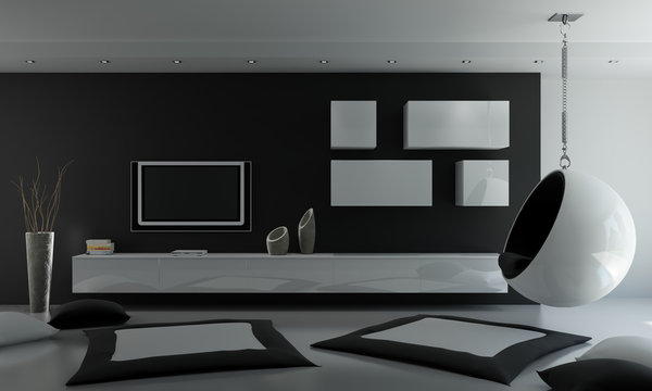 interno 3d black&white