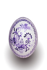 The painted Easter Egg on the white Background