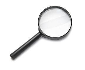 Magnifying glass isolated on the white background.