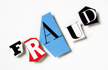 mot fraud fraide lettre caligraphie papier relief