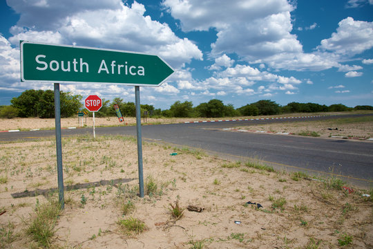 South Africa signboard in Botswana