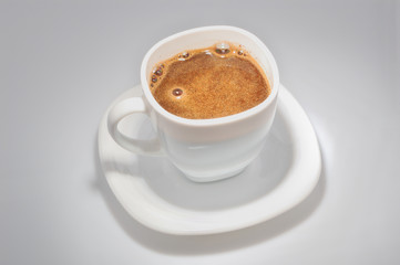 Cup of hot coffee