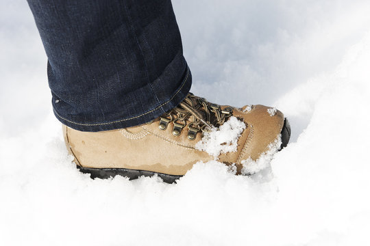 marcher dans la neige