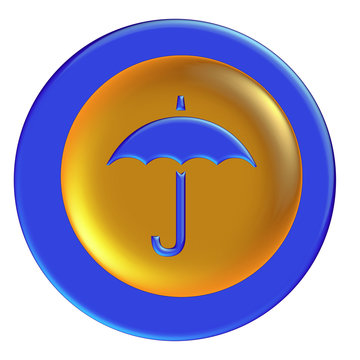 Blue glossy icon