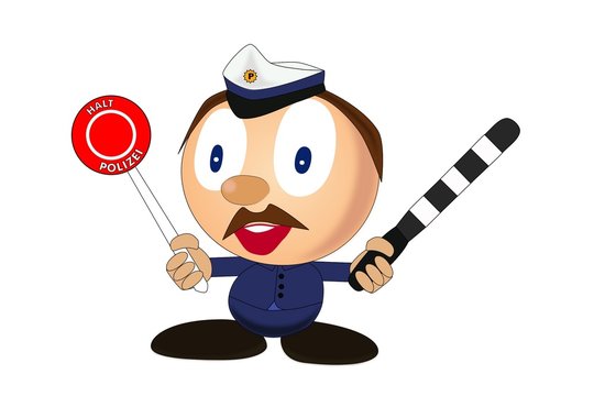 Polizist - blaue Uniform