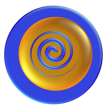 Blue glossy icon