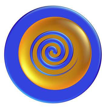 blue glossy icon