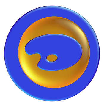 Blue glossy icon