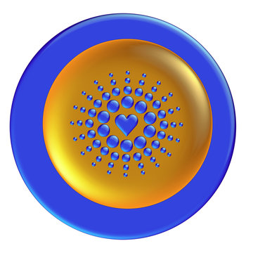 blue glossy icon