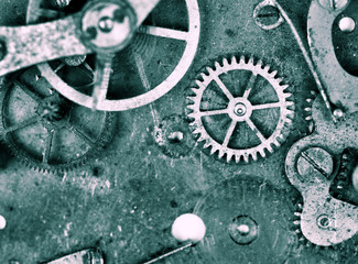 old time mechanism in grunge colors