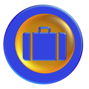 Blue glossy icon