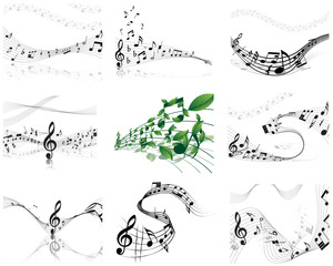 Obraz premium musical backgrounds set