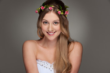 cheerful pretty woman