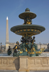 Fototapeta premium Fontaine et obélisque de la Concorde