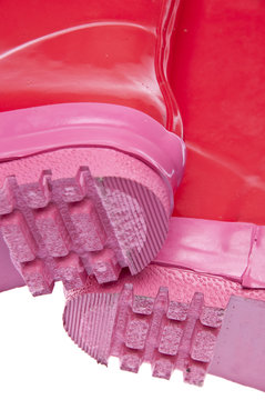 Detail of Pink Rain Boots