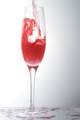 liquid in  wineglass