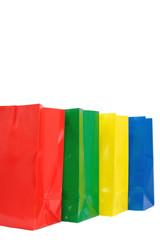 Set of colored shopping bags