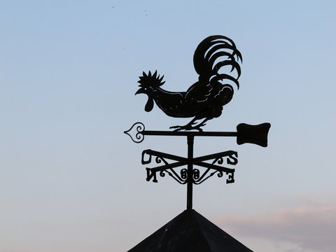 rooster-shaped weathervane