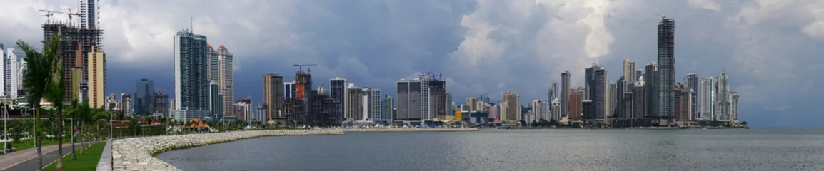 Poster Panorama of Panama City skyline © rafcha