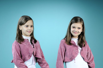 beautiful white twins portraits