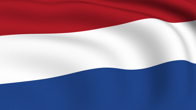Flying Flag of NETHERLANDS | LOOPED |