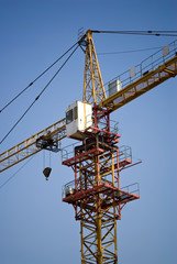 Tower Crane under blue sky at the Construction site
