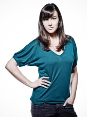 Fototapeta premium cute green eyes woman