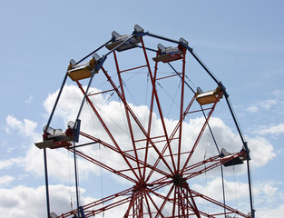 A Traditional Fun Fair Ferris Big Wheel.