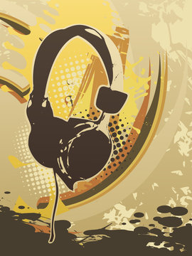 Headphone abstract art