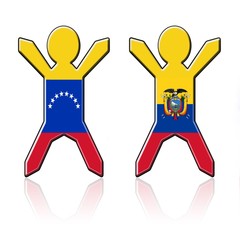 Flaggenfiguren, Venezuela und Equador