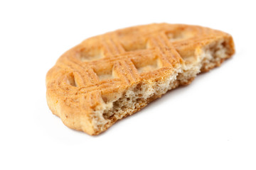 sweet cookies on white background