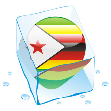 recommend clip art: vector of zimbabwe button flag frozen in ice cube