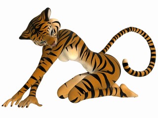 Fototapeta na wymiar Cute Toon Figure - Tiger