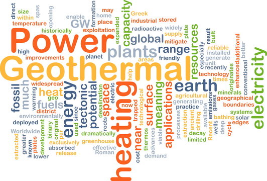 Geothermal power background concept